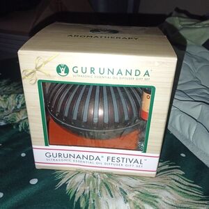 Festival Ultrasonic Essential Oil Diffuser Gift Set - Brown